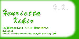 henrietta kikir business card